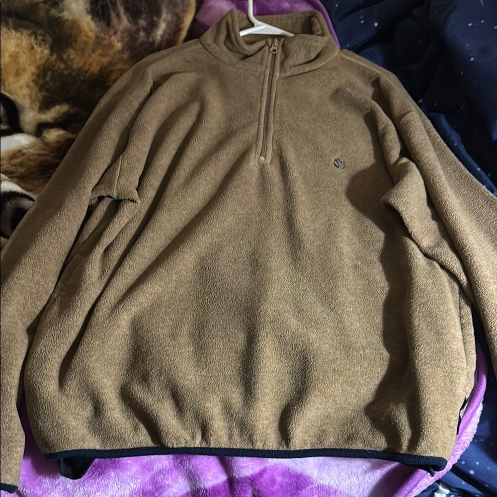 Nautica Men's Tan Zip-Up Sweater